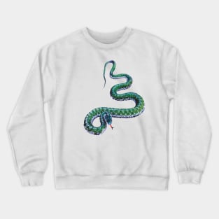 Emerald-Green Snake Crewneck Sweatshirt